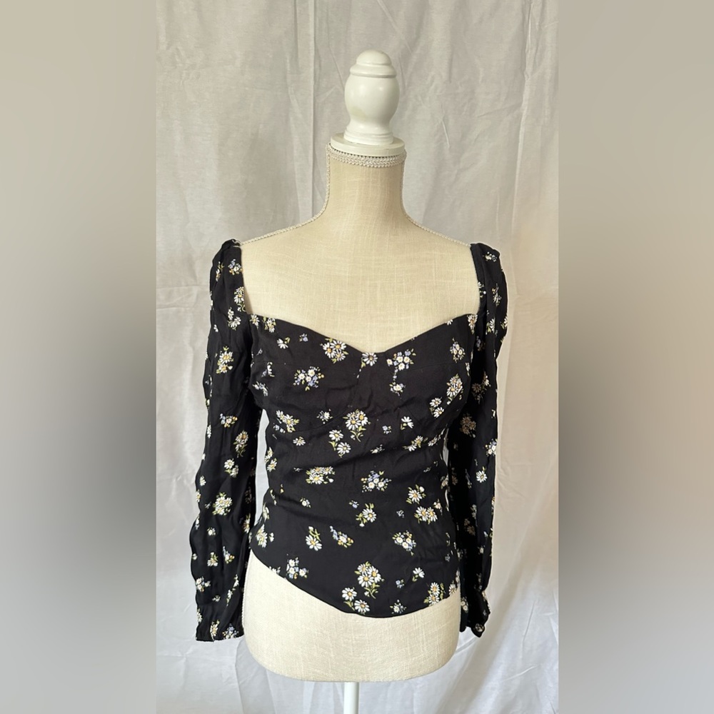 Reformation Reign Corset Long Sleeve Top